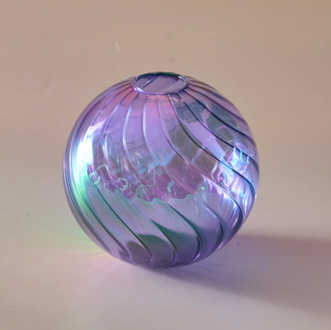 Iridescent Ball Vases- Purple Small