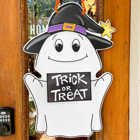 Trick Or Treat Ghost Door Hanger