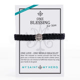 One Blessing Bracelet- Silver/Black