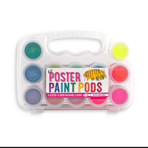 Lil' Paint Pods Poster Paints-Glitter and Neon