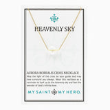 Heavenly Sky Necklace-Aurora Borealis-Gold